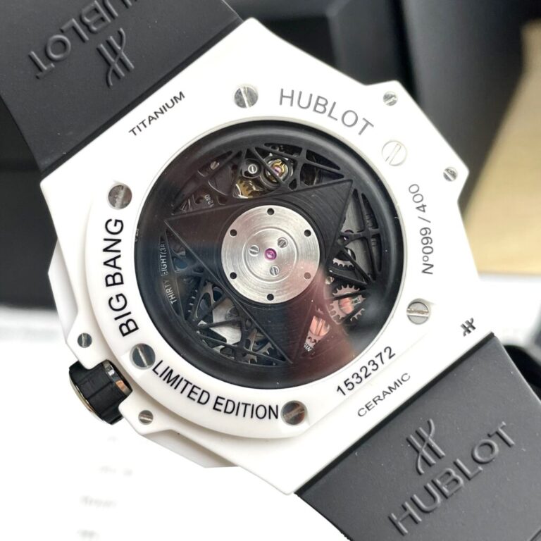 Hublot Big Bang Sang Bleu II White Ceramic Rubber Strap 45mm