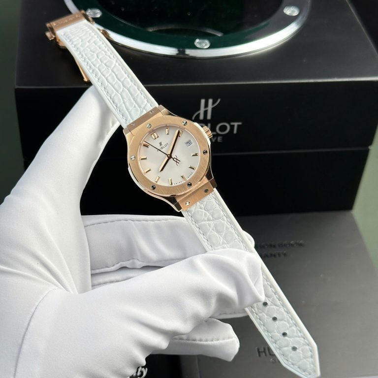 Hublot Classic Fusion King Gold Women??s White 33mm by HB Factory