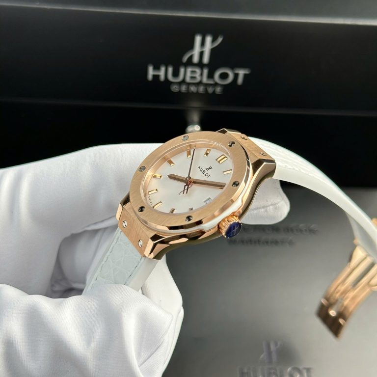 Hublot Classic Fusion King Gold Women??s White 33mm by HB Factory