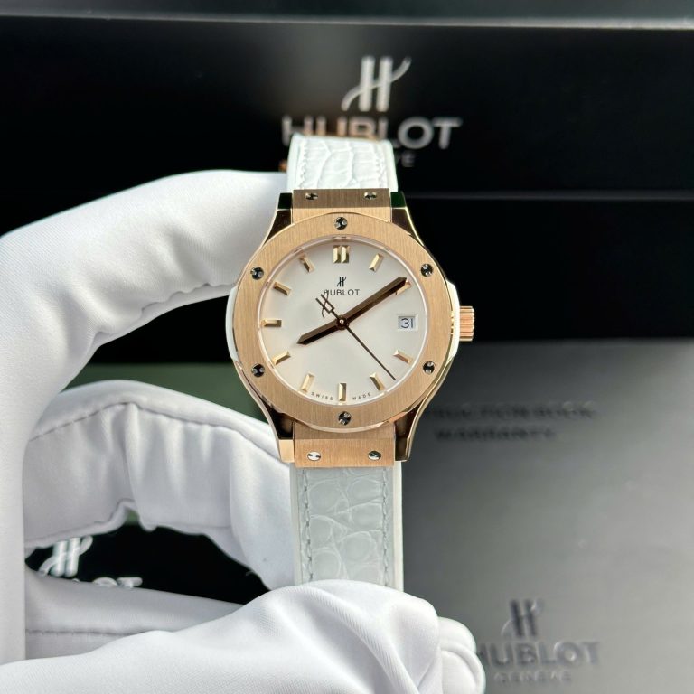 Hublot Classic Fusion King Gold Women??s White 33mm by HB Factory