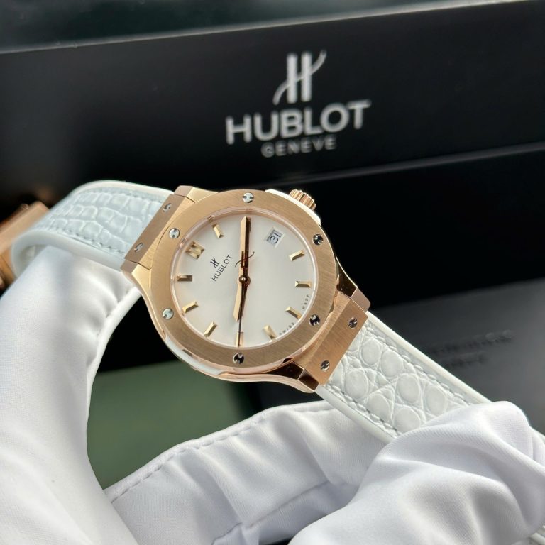 Hublot Classic Fusion King Gold Women??s White 33mm by HB Factory
