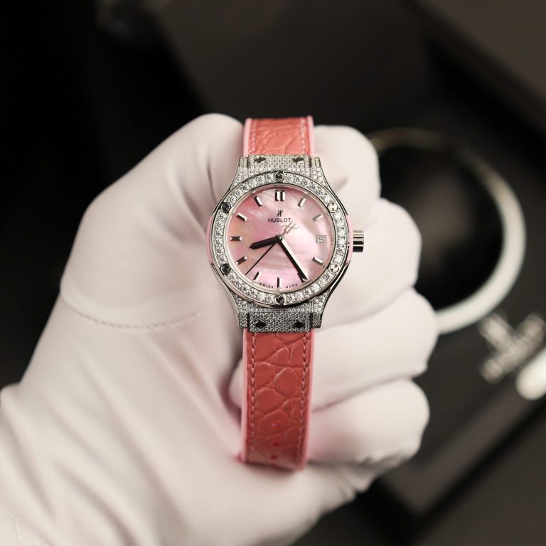 Hublot Classic Fusion 33mm Mother Of Pearl Dial with Moissanite Diamonds