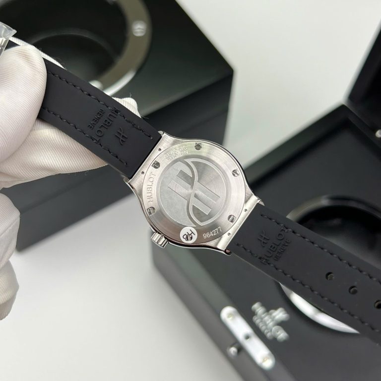 Hublot Classic Fusion Titanium Green 33mm Custom Moissanite Diamonds