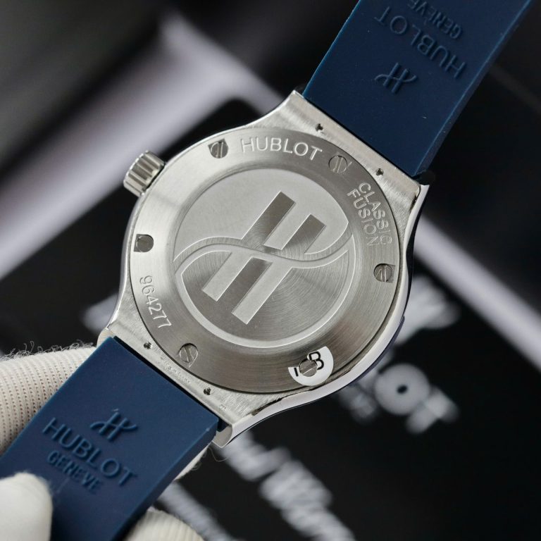 Hublot Classic Fusion 33mm Blue Dial Watch with Custom Moissanite Diamonds