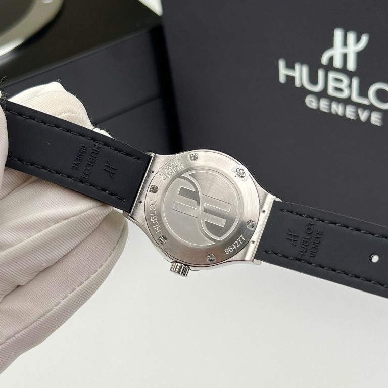 Hublot Classic Fusion Titanium Black 33mm Watch with Custom Moissanite Diamonds