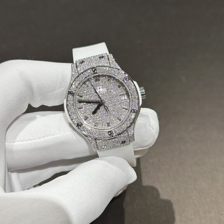 Hublot Classic Fusion White Full Moissanite Diamonds 33mm