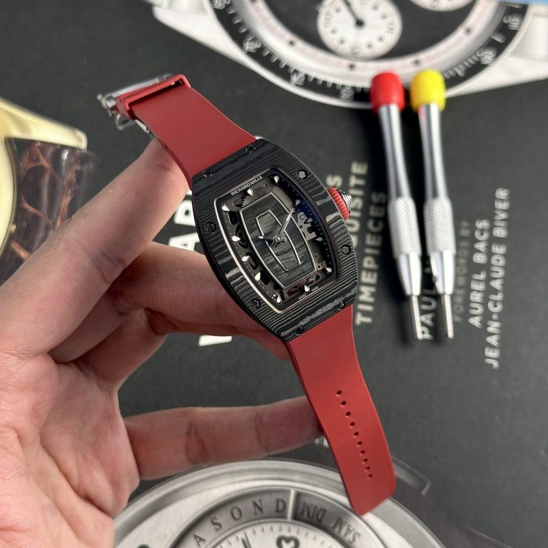 Richard Mille RM07-01 Black Carbon Rubber Strap 32x46mm