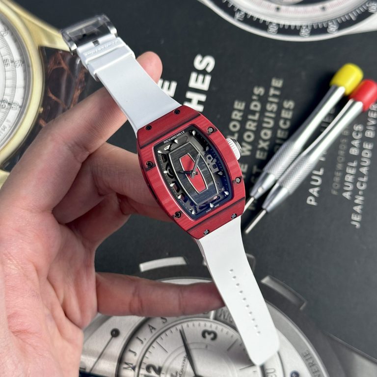 Richard Mille RM07-01 Red Carbon Rubber Strap 32x46mm