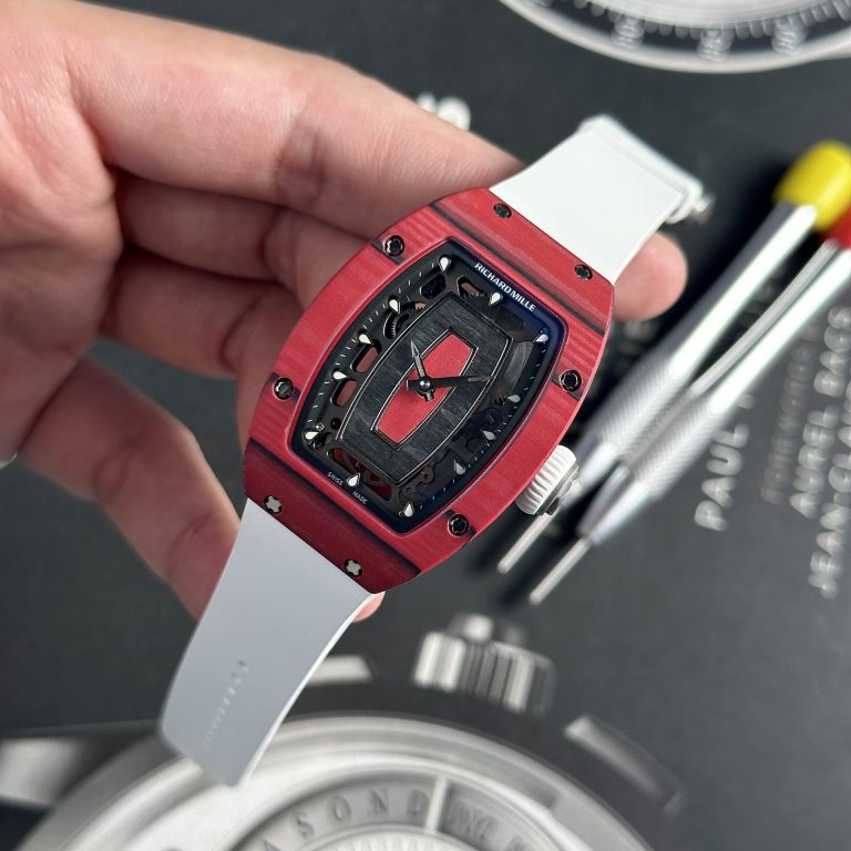 Richard Mille RM07-01 Red Carbon Rubber Strap 32x46mm