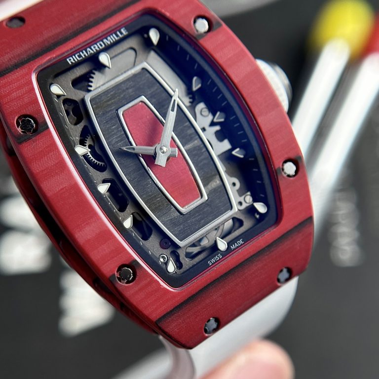 Richard Mille RM07-01 Red Carbon Rubber Strap 32x46mm