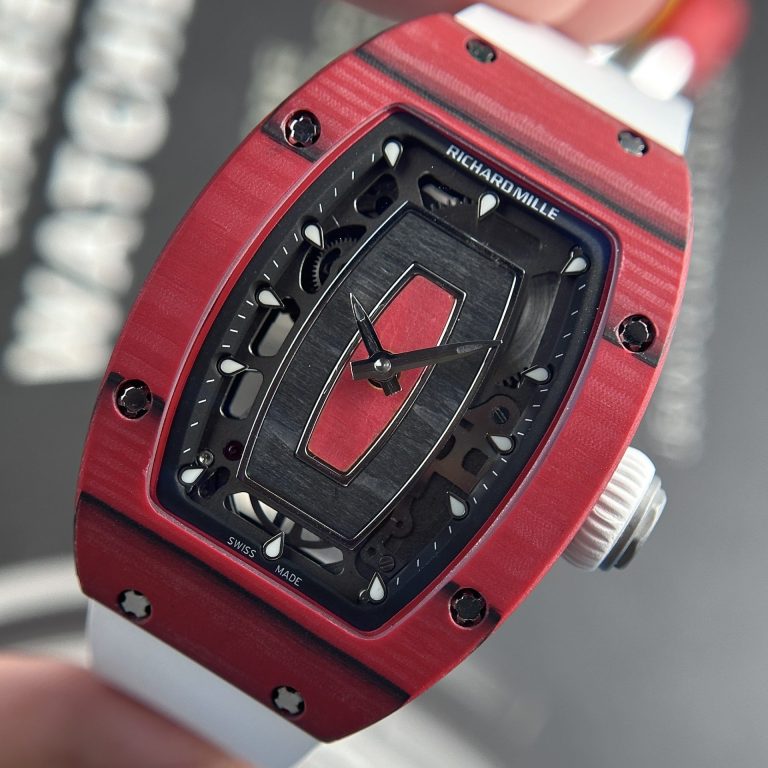 Richard Mille RM07-01 Red Carbon Rubber Strap 32x46mm