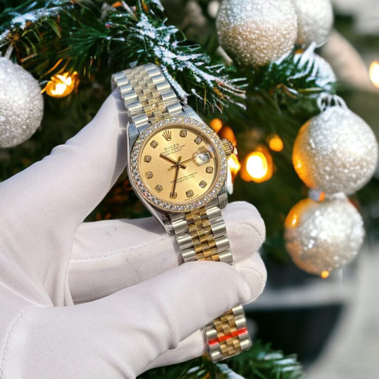 Rolex DateJust With Moissanite Diamonds Yellow Dial 31mm