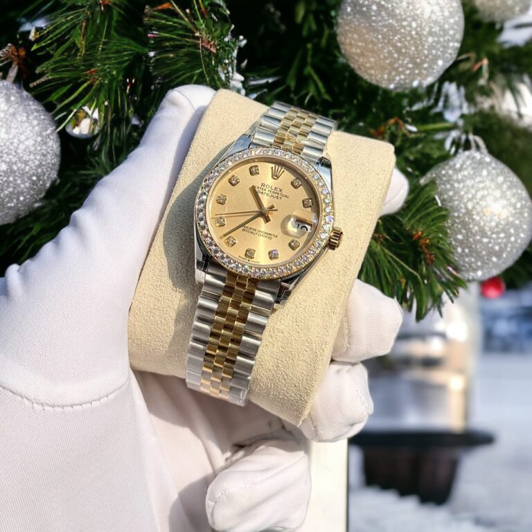 Rolex DateJust With Moissanite Diamonds Yellow Dial 31mm