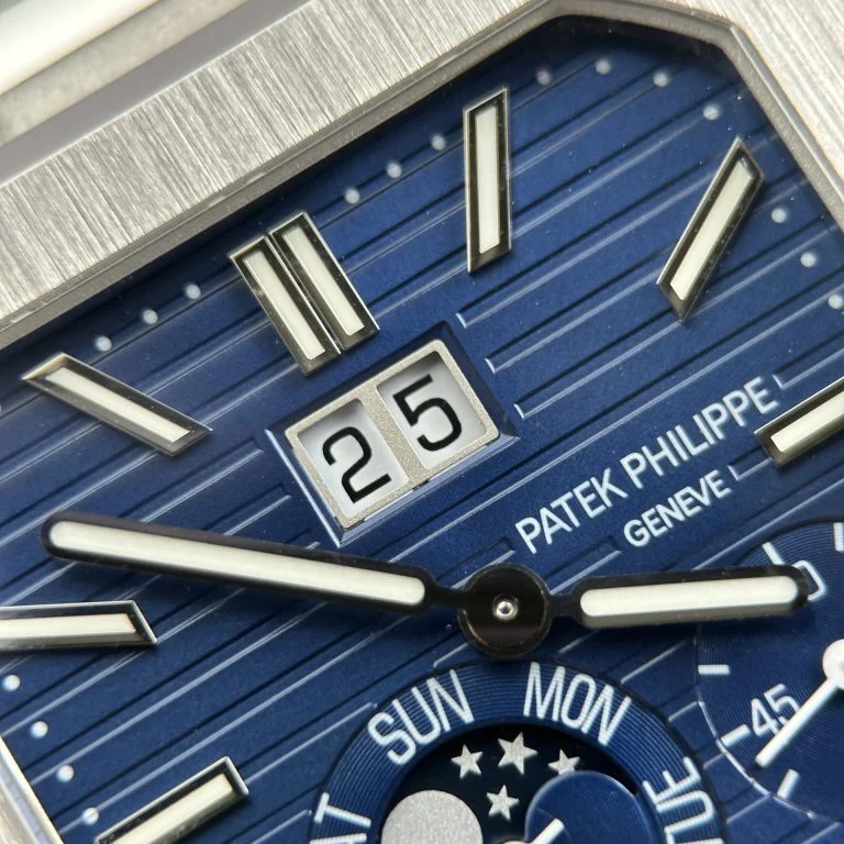 Cubitus 5822 SS OMEF 1:1 Best Edition Sunburst Blue Dial On Blue Fabric Patter Strap Super Clone PP240 Movement