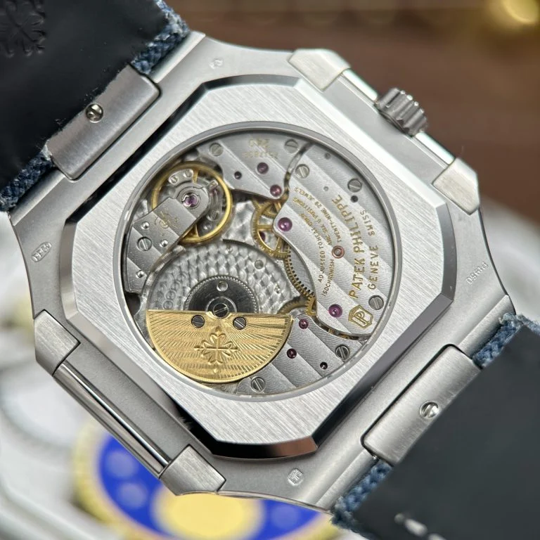 Cubitus 5822 SS OMEF 1:1 Best Edition Sunburst Blue Dial On Blue Fabric Patter Strap Super Clone PP240 Movement
