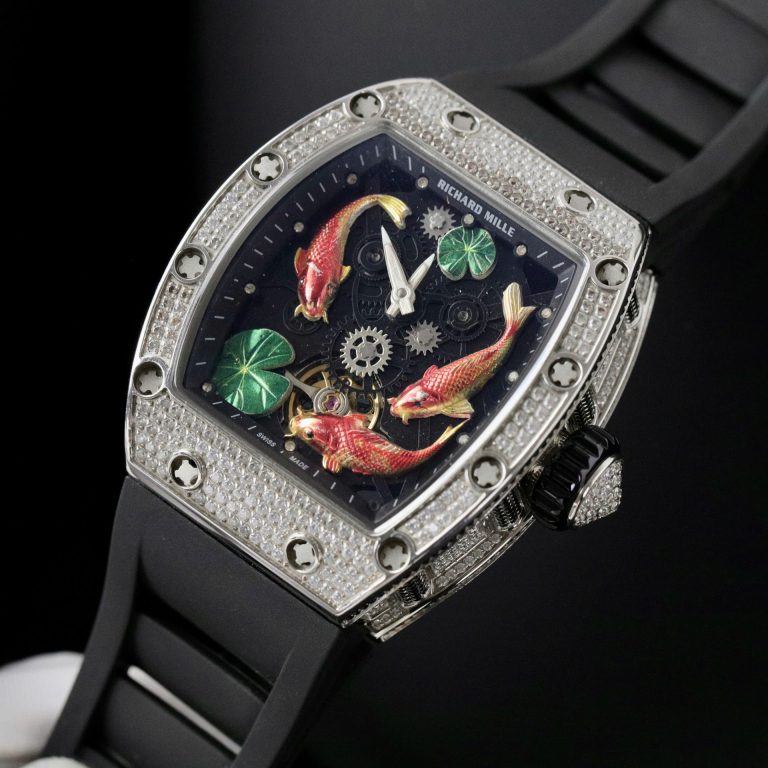 Richard Mille with Black Rubber Strap 42mm