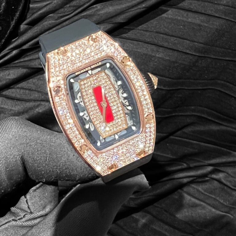 Richard Mille RM007 Rose Gold Wrapped with Full Natural Diamond