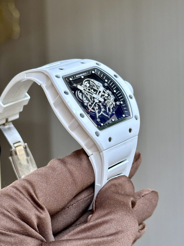Richard Mille RM055 Bubba Watson Ceramic White with Black Dial, BBR Factory