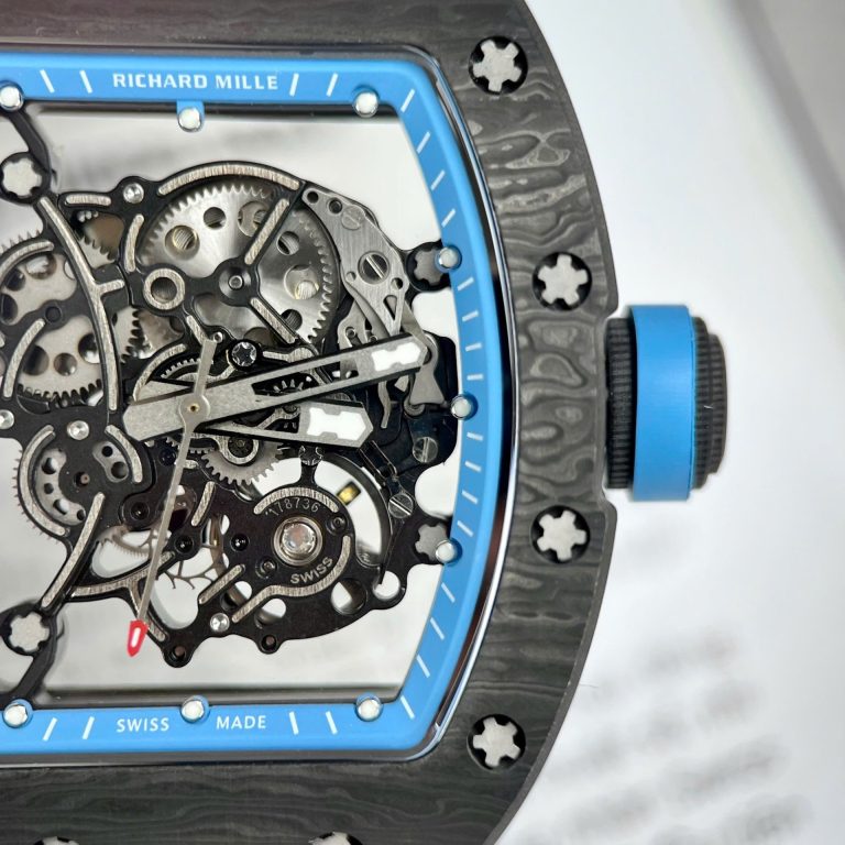 Richard Mille RM055 Full Carbon Case with Rubber Strap