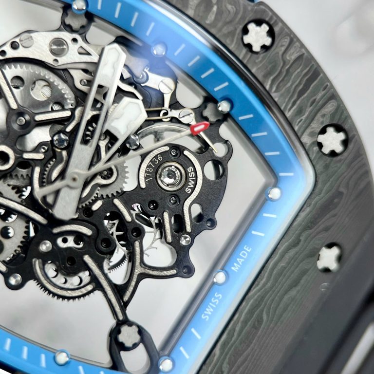 Richard Mille RM055 Full Carbon Case with Rubber Strap