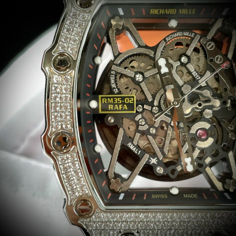 Richard Mille RM35-02 Watch with Orange Rubber Strap 44mm