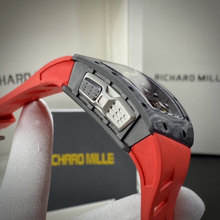 Richard Mille RM70-01 Carbon with Red Rubber Strap 45mm