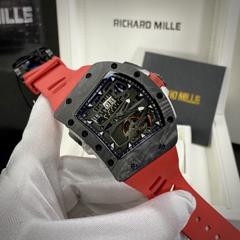 Richard Mille RM70-01 Carbon with Red Rubber Strap 45mm