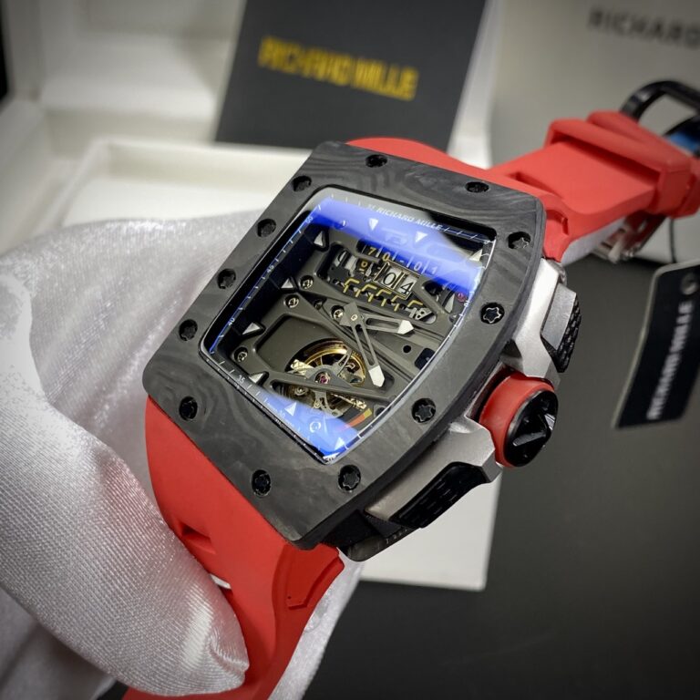 Richard Mille RM70-01 Carbon with Red Rubber Strap 45mm