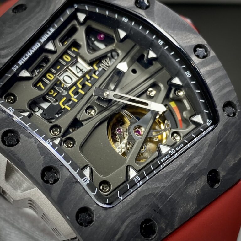 Richard Mille RM70-01 Carbon with Red Rubber Strap 45mm
