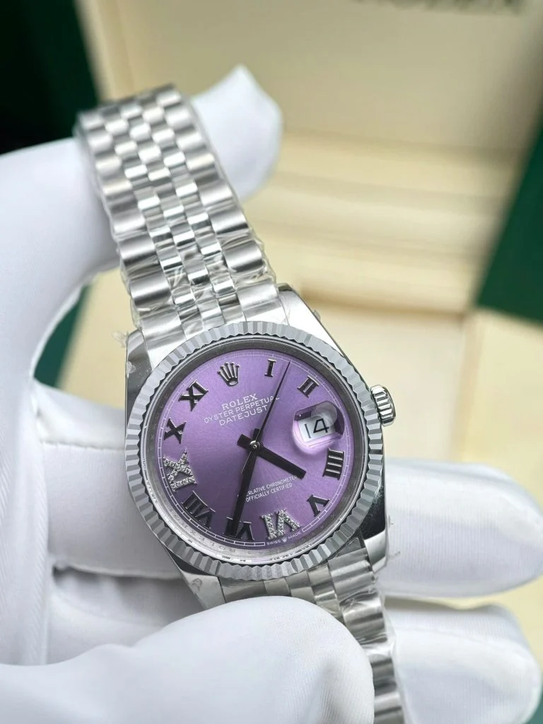 Rolex DateJust 126234 Super Clone with Purple Dial