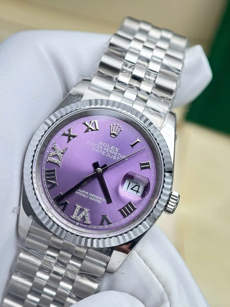 Rolex DateJust 126234 Super Clone with Purple Dial