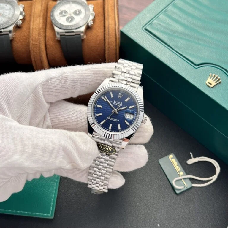 DateJust 41 126334 QF 1:1 Best Edition 904L Steel Blue Texuted Stick Dial on Jubilee Bracelet QF3235 (149g)