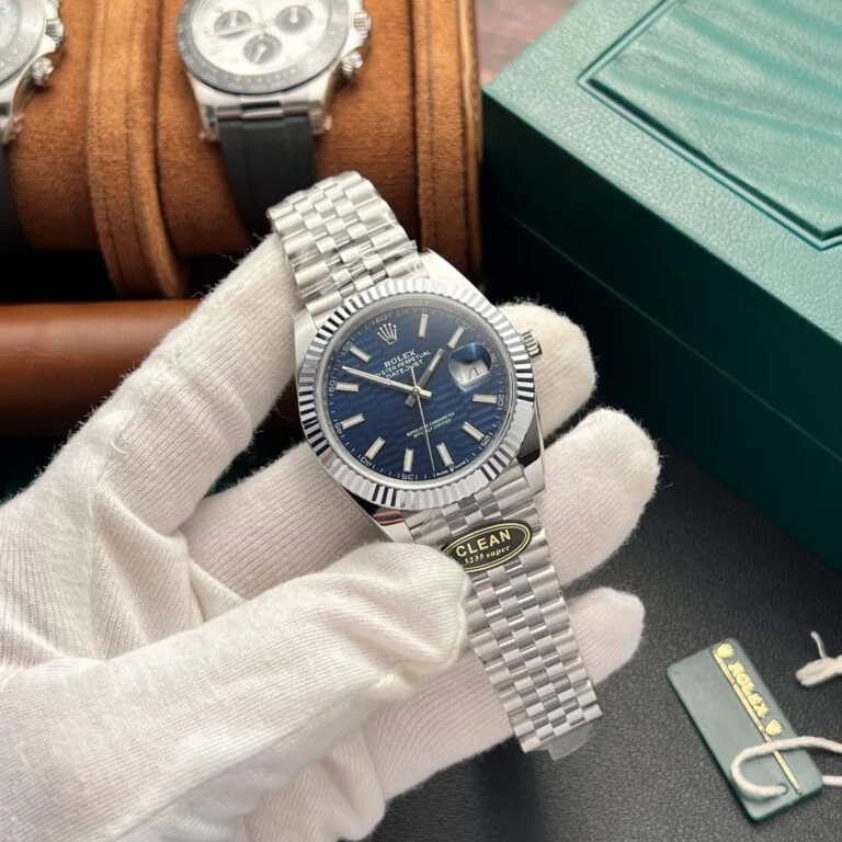 DateJust 41 126334 QF 1:1 Best Edition 904L Steel Blue Texuted Stick Dial on Jubilee Bracelet QF3235 (149g)