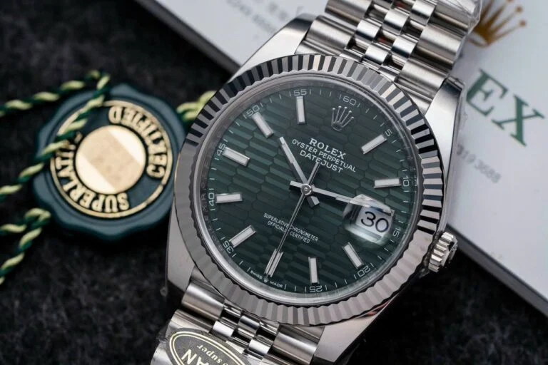 DateJust 41 126334 QF 1:1 Best Edition 904L Steel Green Texuted Stick Dial on Jubilee Bracelet QF3235 (149g)