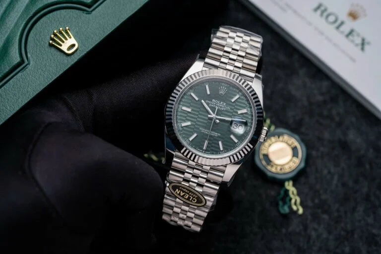 DateJust 41 126334 QF 1:1 Best Edition 904L Steel Green Texuted Stick Dial on Jubilee Bracelet QF3235 (149g)