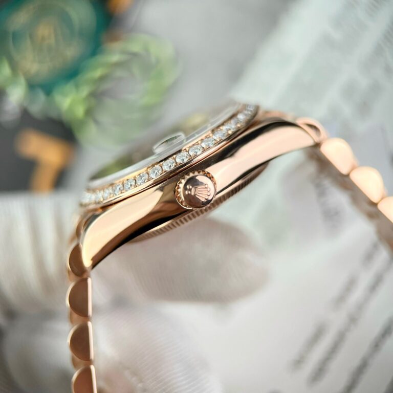 Rolex DateJust Gold Wrapped Moissanite With Chocolate Dial 31mm