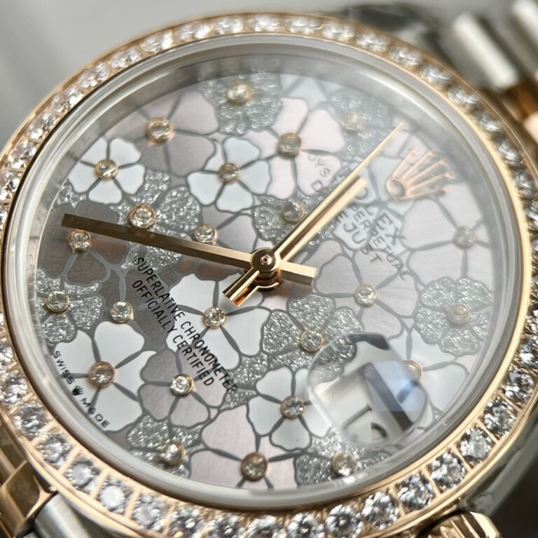 Rolex DateJust Flower Dial With Diamond Bezel 31mm