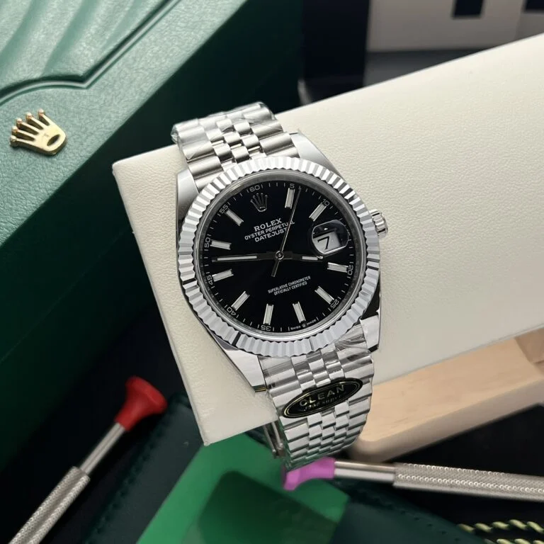 DateJust 41 126334 QF 1:1 Best Edition 904L Steel Black Stick Dial on Jubilee Bracelet QF3235 (149g)