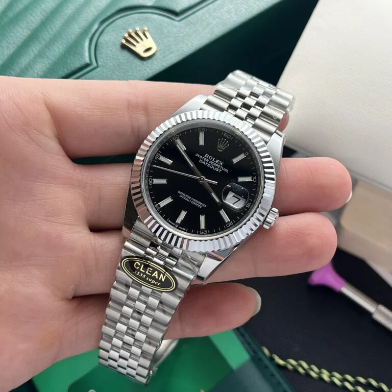 DateJust 41 126334 QF 1:1 Best Edition 904L Steel Black Stick Dial on Jubilee Bracelet QF3235 (149g)