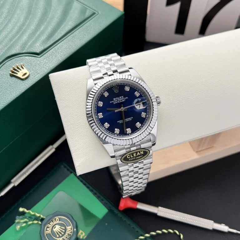 DateJust 41 126334 QF 1:1 Best Edition 904L Steel Blue Diamonds Dial on Jubilee Bracelet QF3235 (149g)