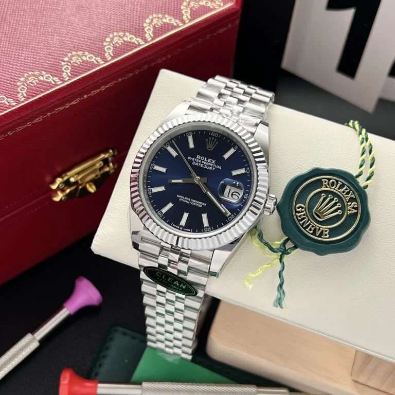 DateJust 41 126334 QF 1:1 Best Edition 904L Steel Blue Stick Dial on Jubilee Bracelet QF3235 (149g)