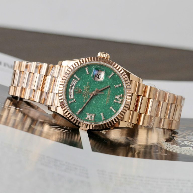 Rolex Day-Date 128235 Dial Aventurine Custom Gold Wrapped 36mm