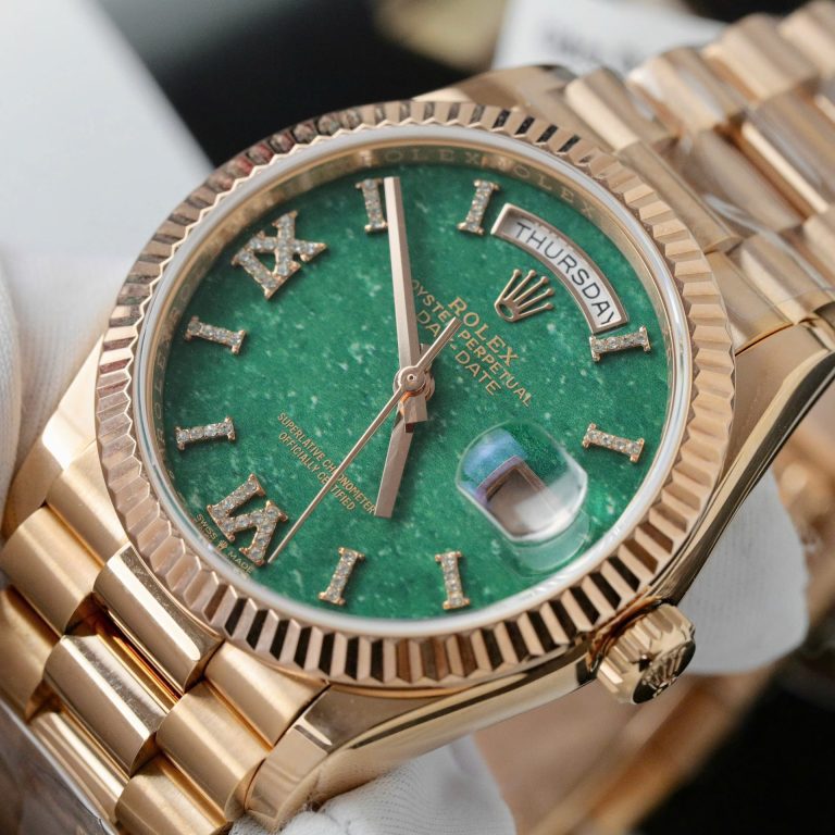 Rolex Day-Date 128235 Dial Aventurine Custom Gold Wrapped 36mm
