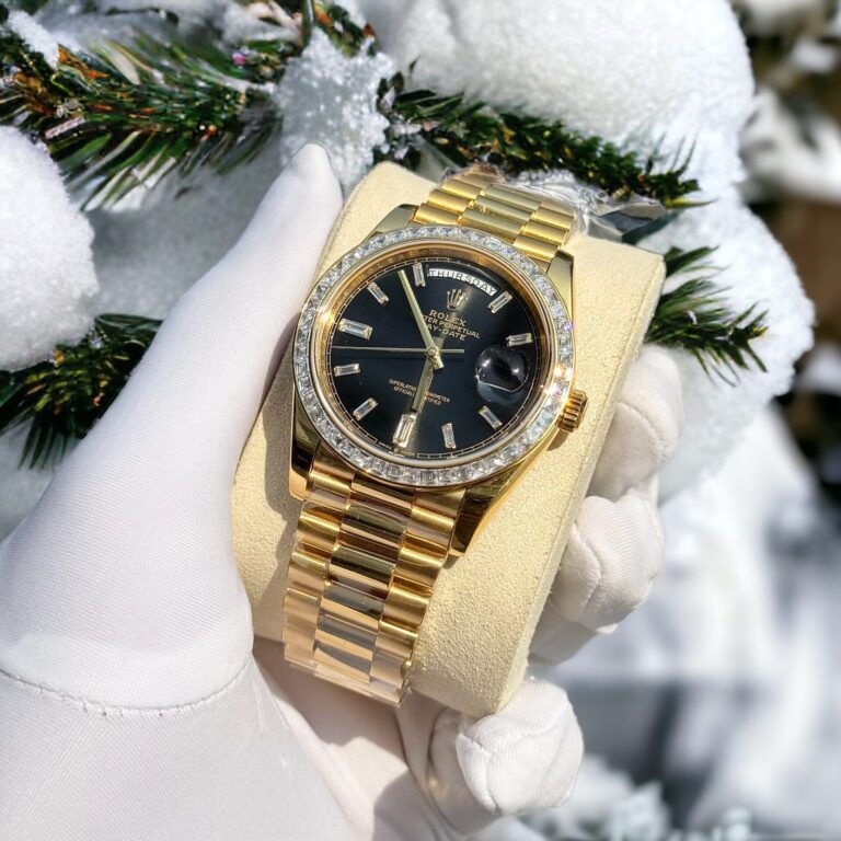 Rolex Day-Date 228238 18K Gold Wrapped Moissanite Bezel GM 40mm