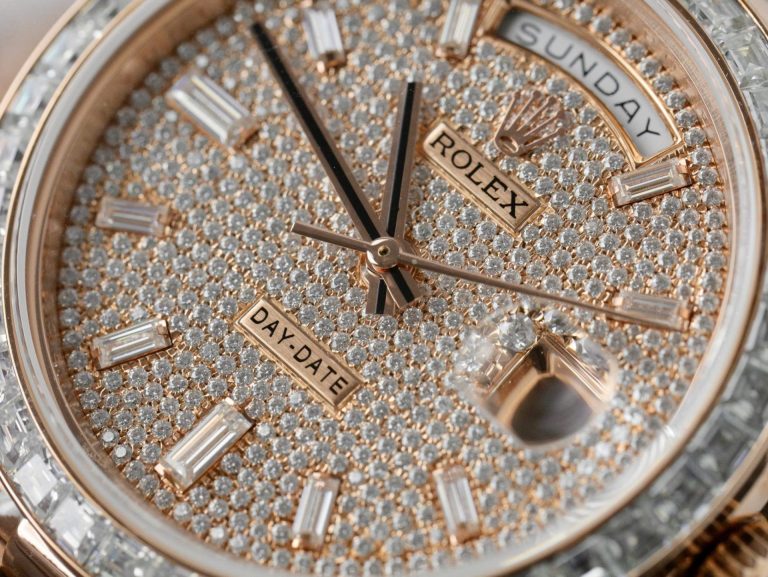 Rolex Day-Date Gold Wrapped + Moissanite Baguette Diamonds GMF 40mm