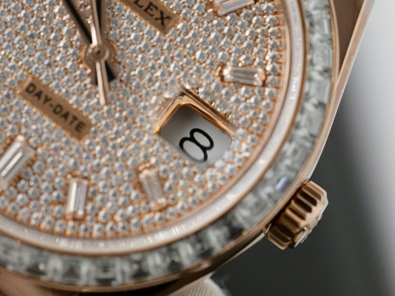 Rolex Day-Date Gold Wrapped + Moissanite Baguette Diamonds GMF 40mm