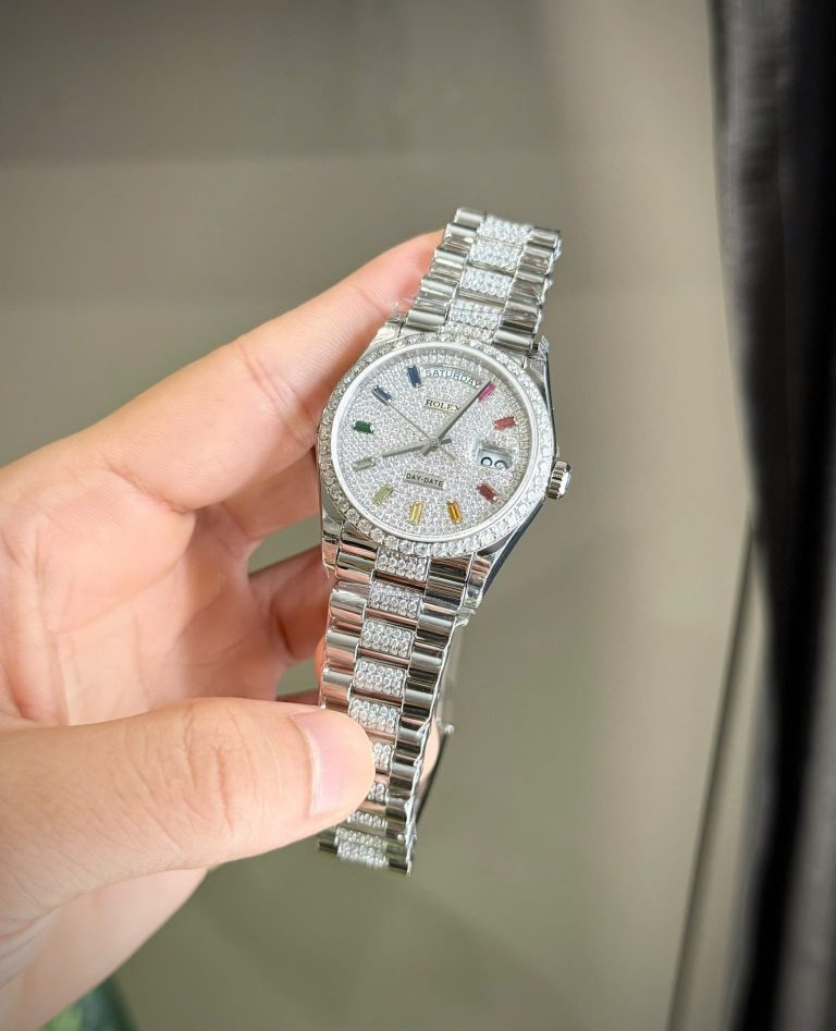 Rolex Day-Date Custom Moissanite Diamonds 36mm