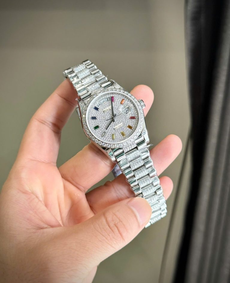 Rolex Day-Date Custom Moissanite Diamonds 36mm