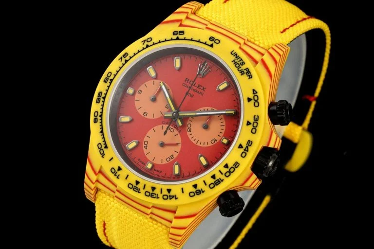 Rolex Daytona DIW Carbon Fiber Volcano Yellow Luxury Super Clone