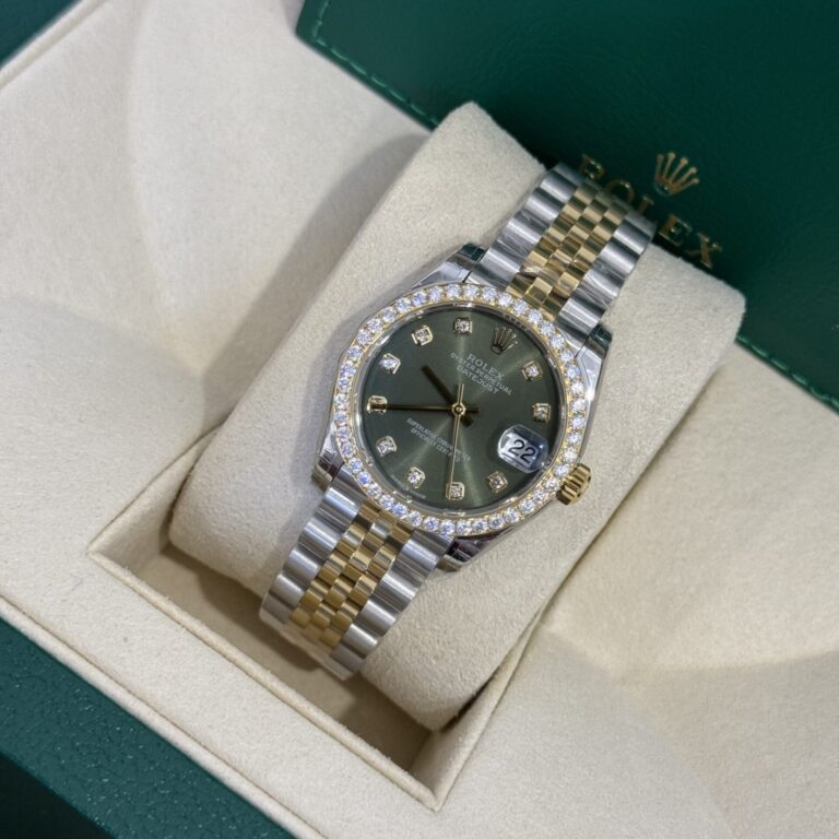 Rolex DateJust Moissanite Diamond Green Dial 31mm